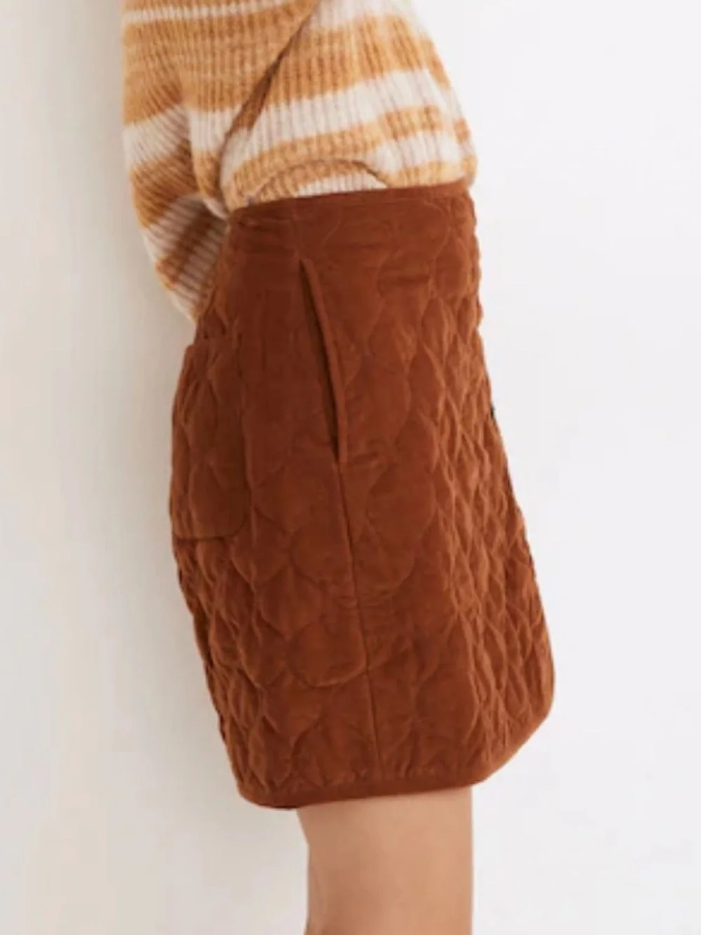 Maxwell Corduroy Quilted Mini Skirt